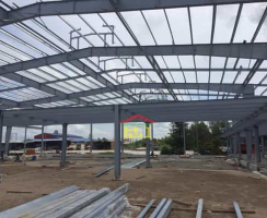 Lắp đặt khung kèo cho nhà thép tiền chế tại Đắk Lắk