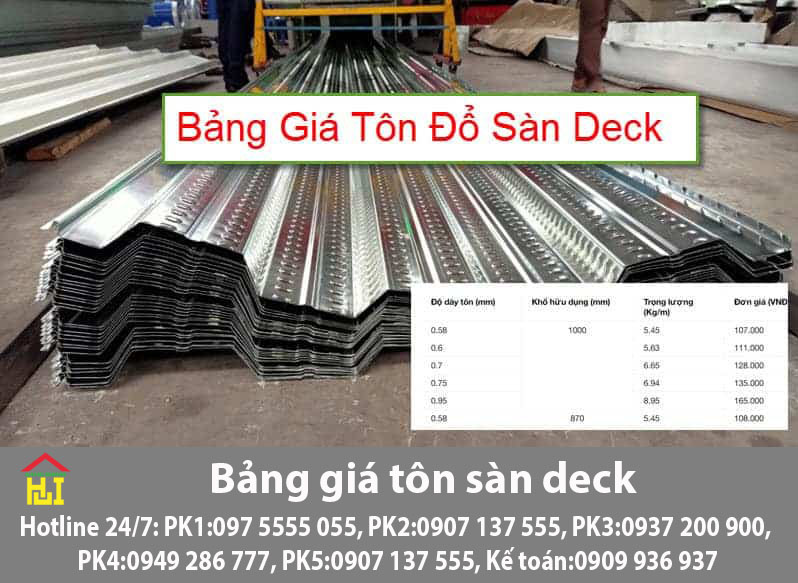 Tôn Sàn Decking Giải pháp sàn thép hiệu quả cho công trình hiện đại