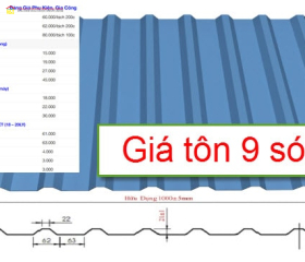 Giá tôn 9 sóng mới nhất