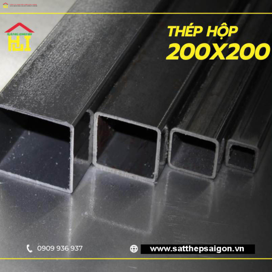 Thép hộp vuông 200x200: Chịu lực tốt, ứng dụng đa dạng