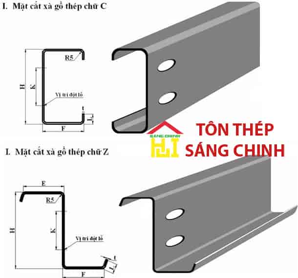 Phân biệt xà gồ c z